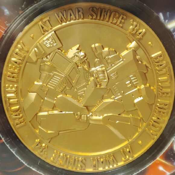 Transformers 40th Anniversary 24k Gold Plated Coin Limited Edition Collectible - Picture 4 of 6
